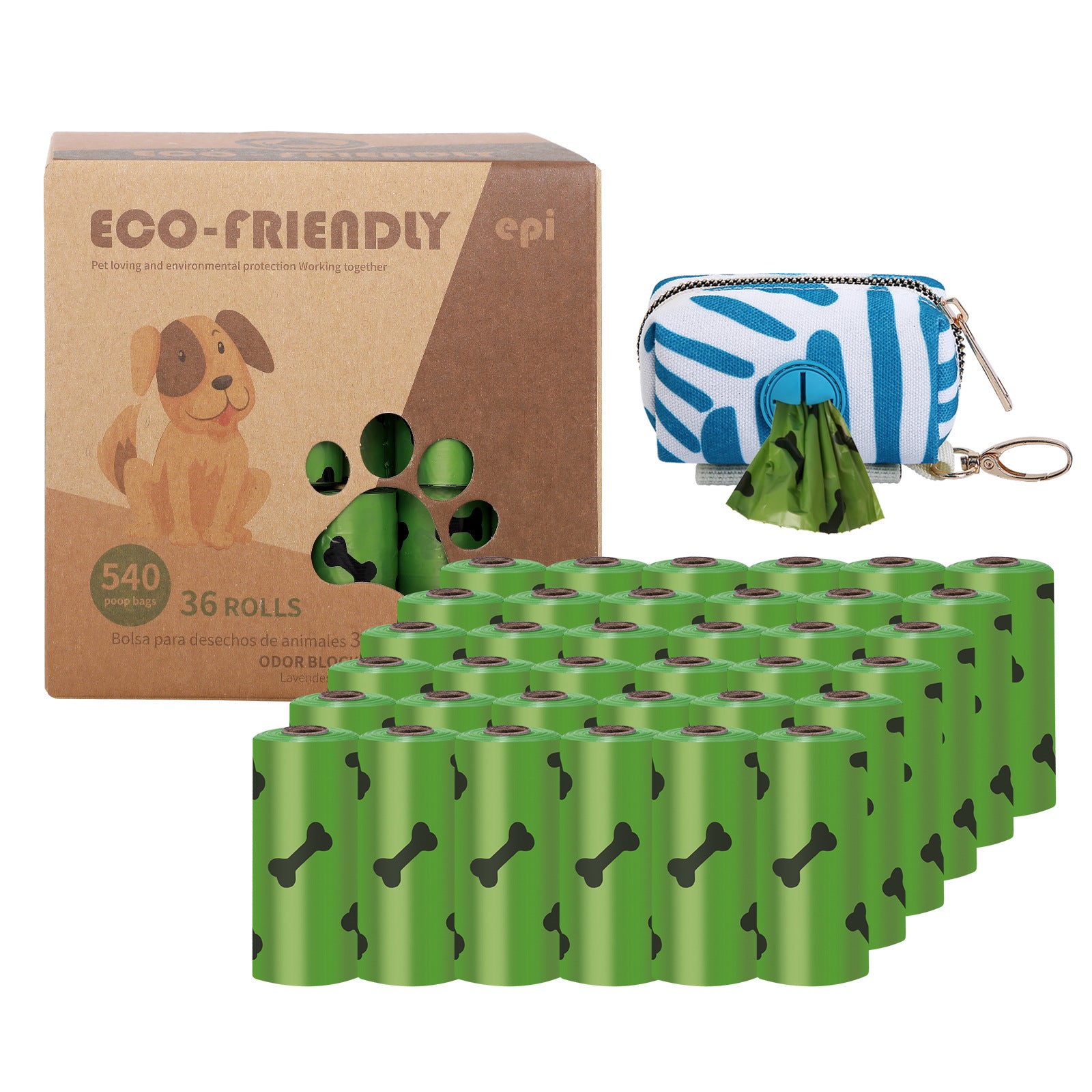 Bolsas Biodegradables para Excrementos de Perro | Con Dispensador