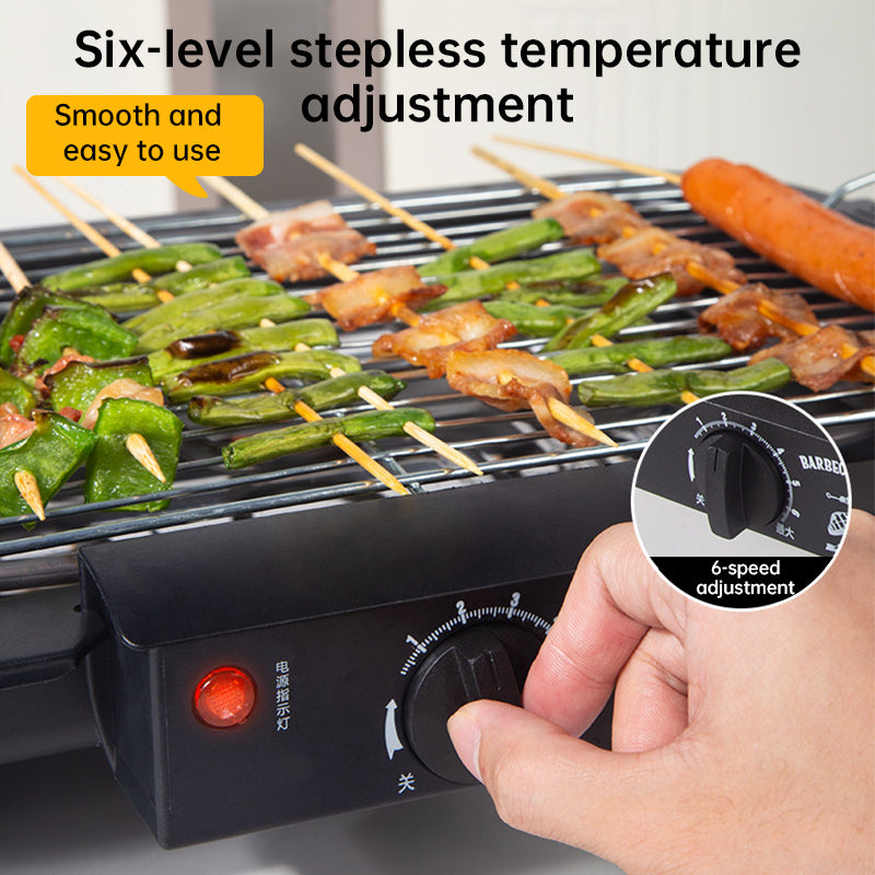 Parrilla eléctrica portátil de acero inoxidable - 6 niveles