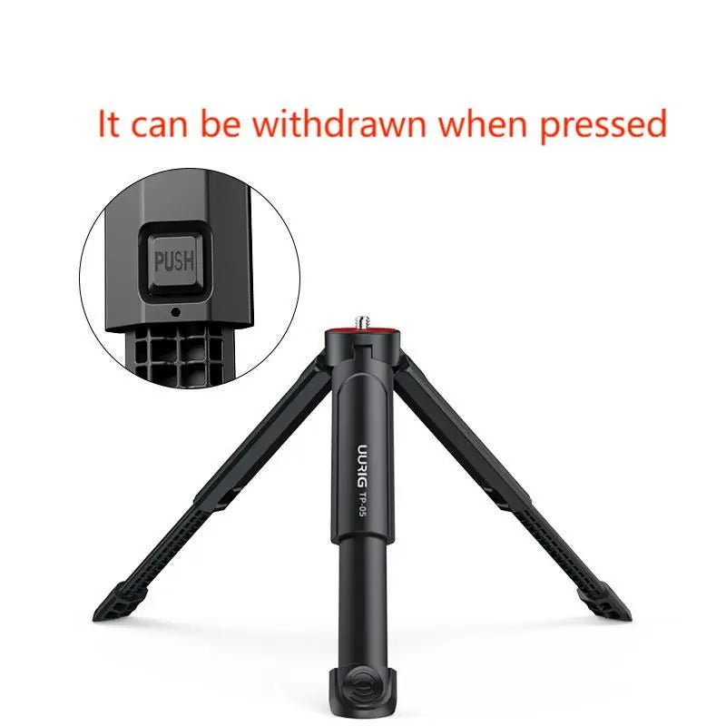 Trípode Mini UURIG TP-05 con Soporte para Móvil – Fotografía Móvil Profesional