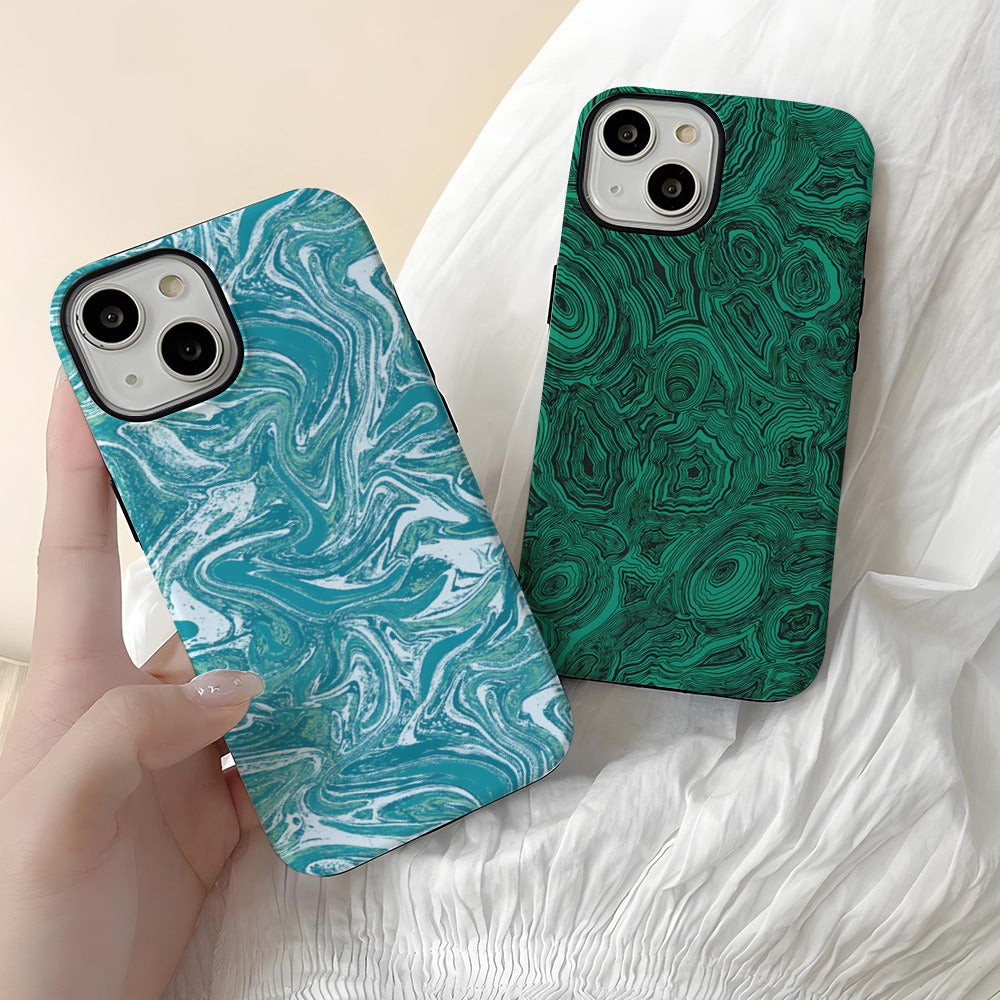 Funda abstracta 2 en 1 para iPhone - Rígida con protector