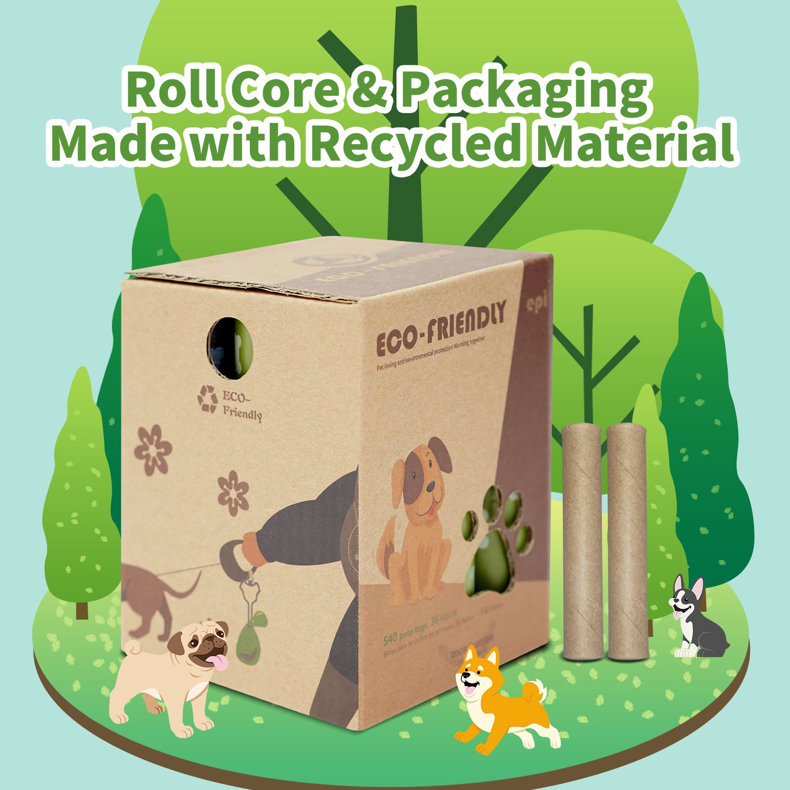 Bolsas Biodegradables para Excrementos de Perro | Con Dispensador