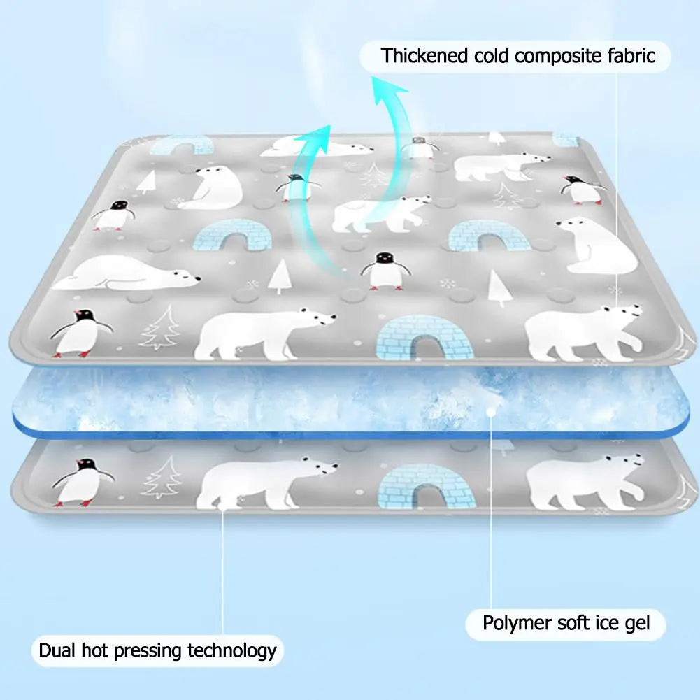 Alfombrilla refrescante de gel para perros y gatos - Plegable