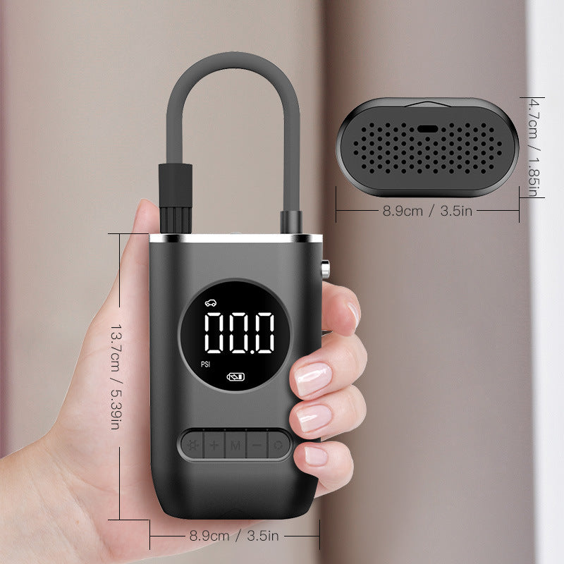 Inflador de neumáticos portátil recargable – Para coche, moto y bici sin necesidad de enchufe