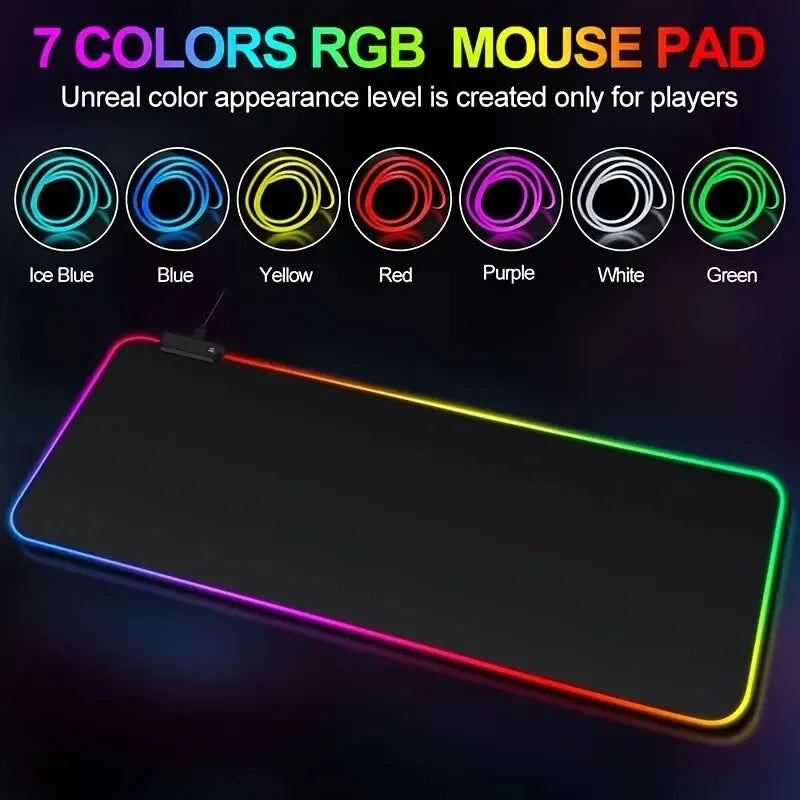 Alfombrilla Gaming RGB con Luz LED y Base Antideslizante – Tamaño XL
