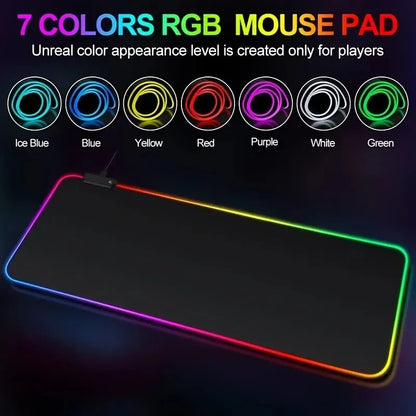 Alfombrilla Gaming RGB con Luz LED y Base Antideslizante – Tamaño XL