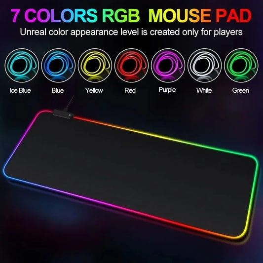 Alfombrilla Gaming RGB con Luz LED y Base Antideslizante – Tamaño XL