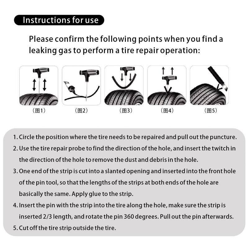 Kit de reparación de pinchazos para neumáticos de coche