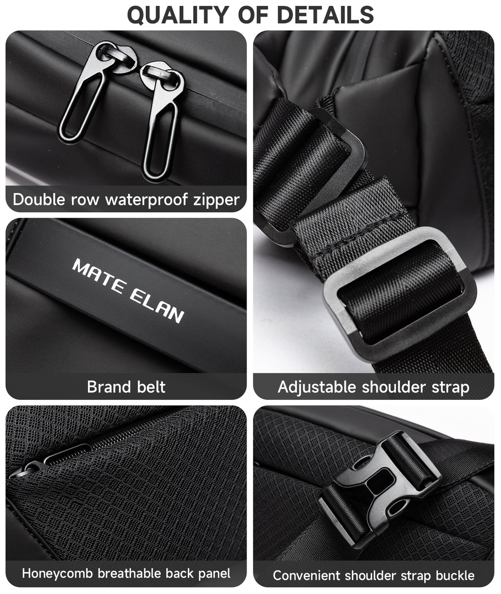 Chest bag men's small shoulder bag multifunctional trendy crossbody bag commuter mailman shoulder bag waist bag backpack