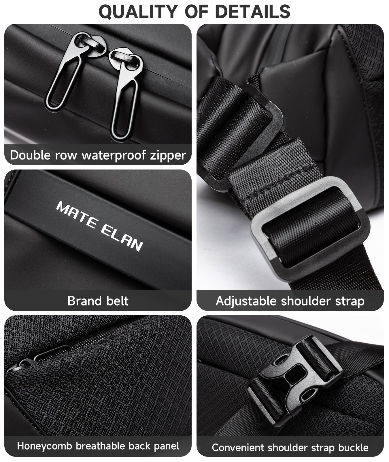 Chest bag men's small shoulder bag multifunctional trendy crossbody bag commuter mailman shoulder bag waist bag backpack