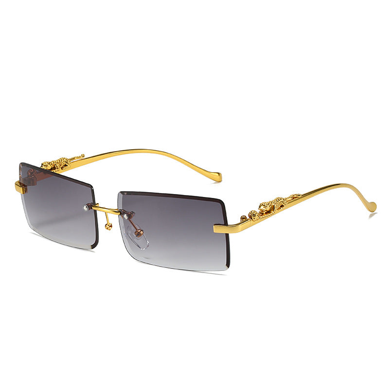 Gafas de Sol Sin Montura Cuadradas – Montura Dorada Trendy