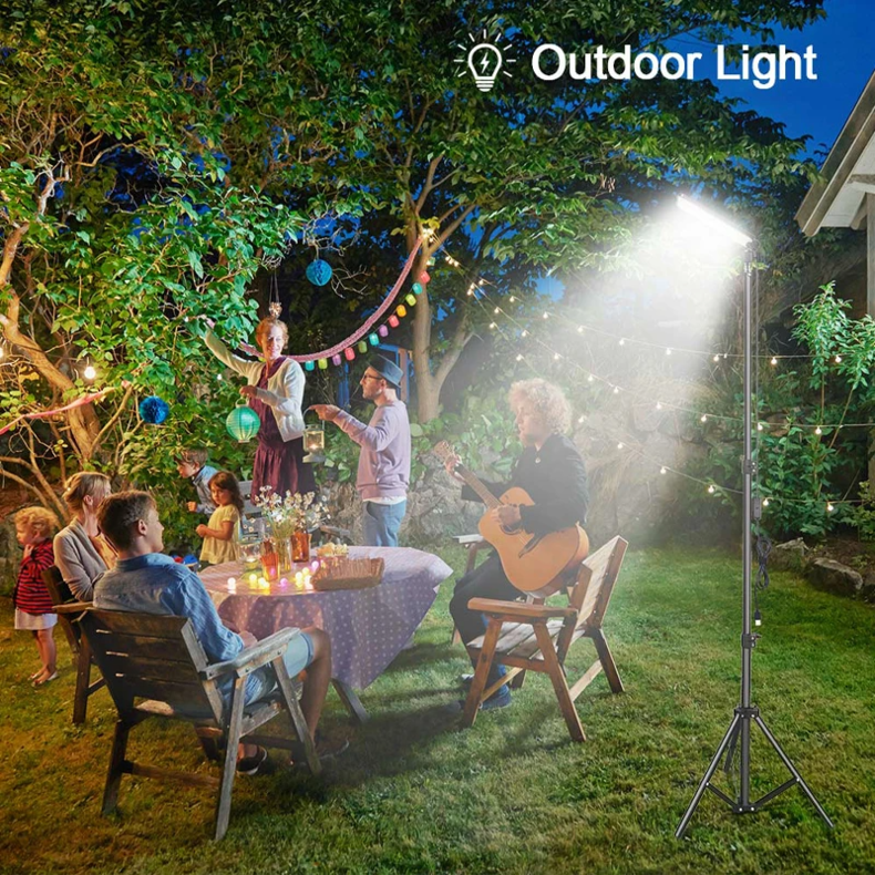 Lámpara LED Portátil con Trípode – Camping, Selfie y Fotografía Exterior IP67