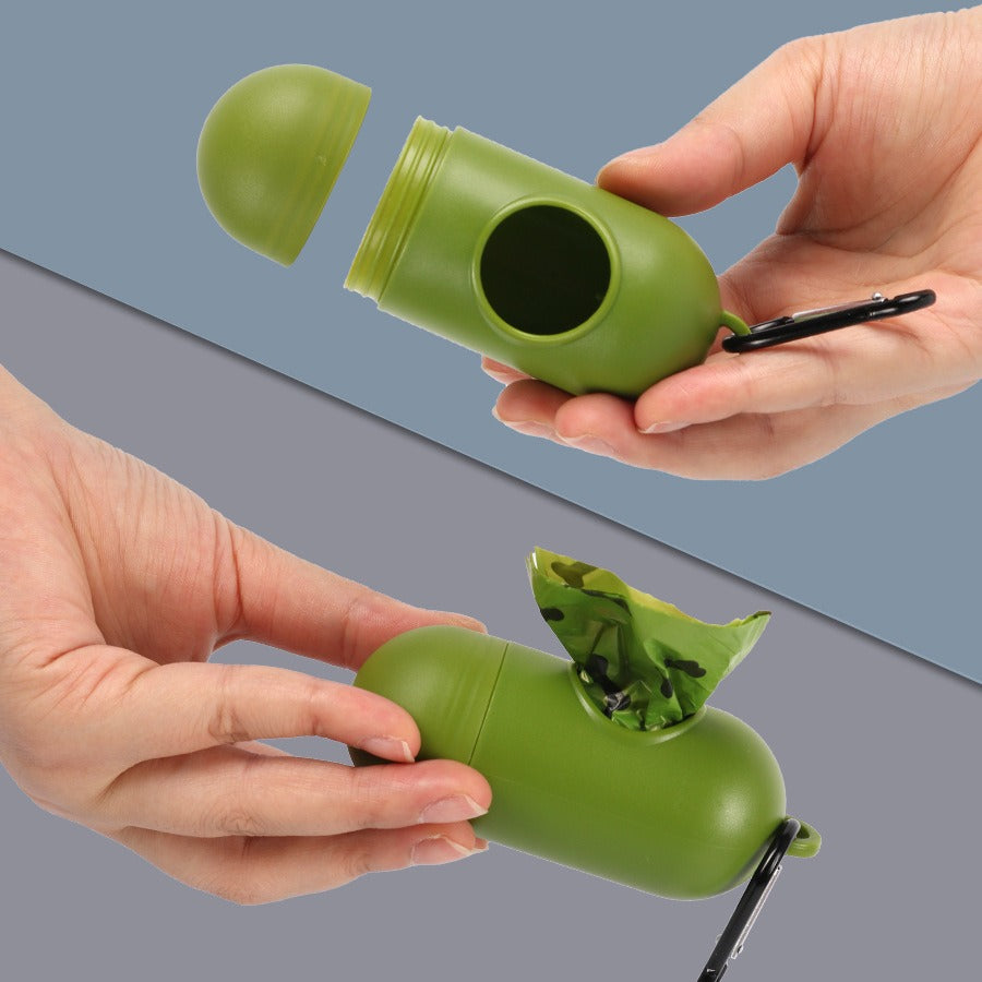 Bolsas Degradables para Excrementos de Perro | Verde Militar con Huesos