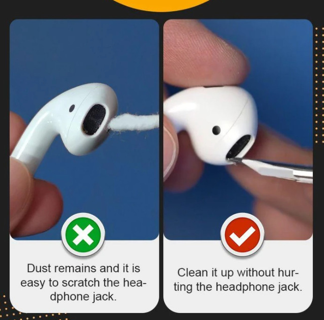 Bolígrafo Limpiador para Auriculares Bluetooth y Teclados – Limpieza 360°