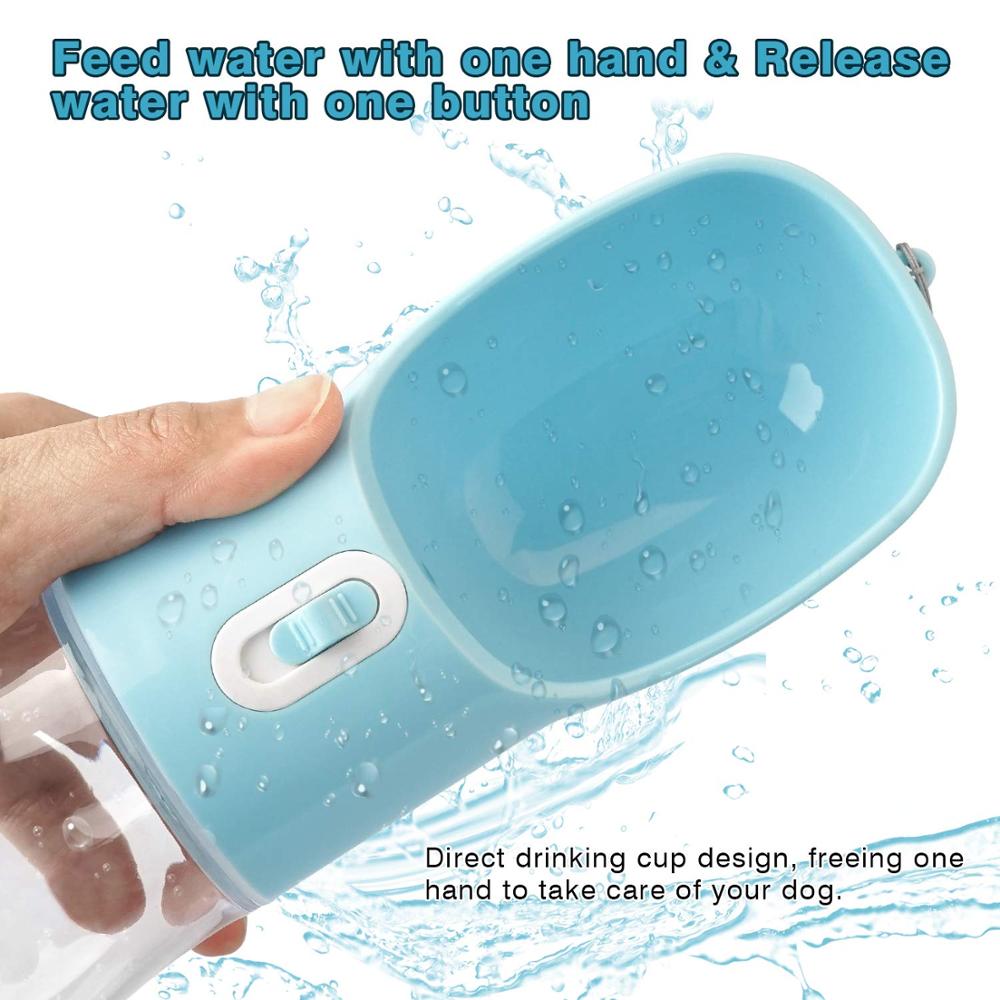 Botella Bebedero Portátil para Perros y Gatos | Con Compartimento para Comida