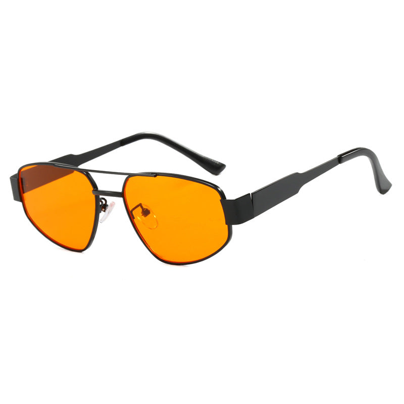 Double beam sunglasses for women, sunshade and sun protection sunglasses, metal sunglasses, UV resistant sunglasses