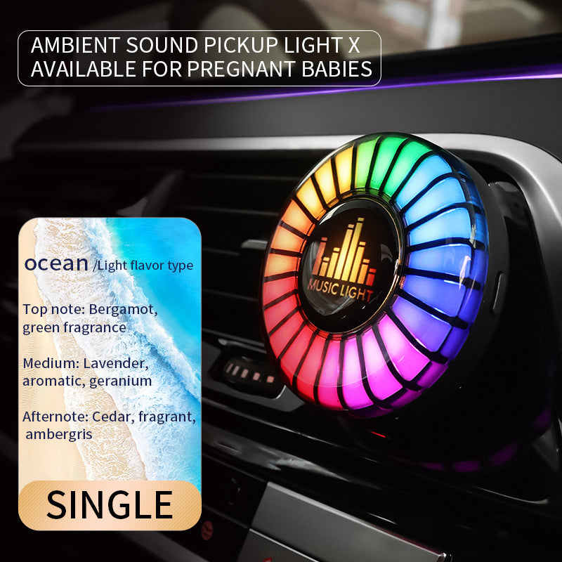 Ambientador para Coche con Luz RGB Music Light | Aromaterapia + Luz de Ambiente | 5 Fragancias