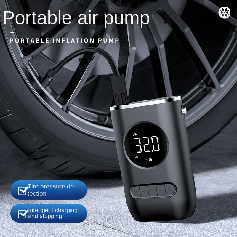 Inflador de neumáticos portátil recargable – Para coche, moto y bici sin necesidad de enchufe