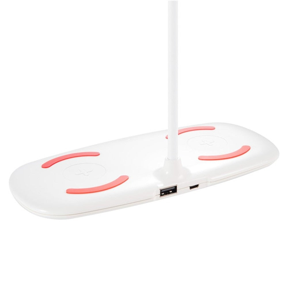Lámpara de escritorio LED plegable táctil con carga de móvil