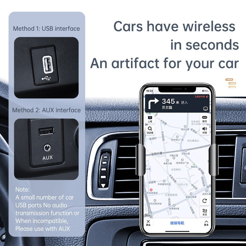Adaptador Bluetooth 5.1 USB para Coche | Receptor de Audio AUX | Manos Libres y Música Inalámbrica