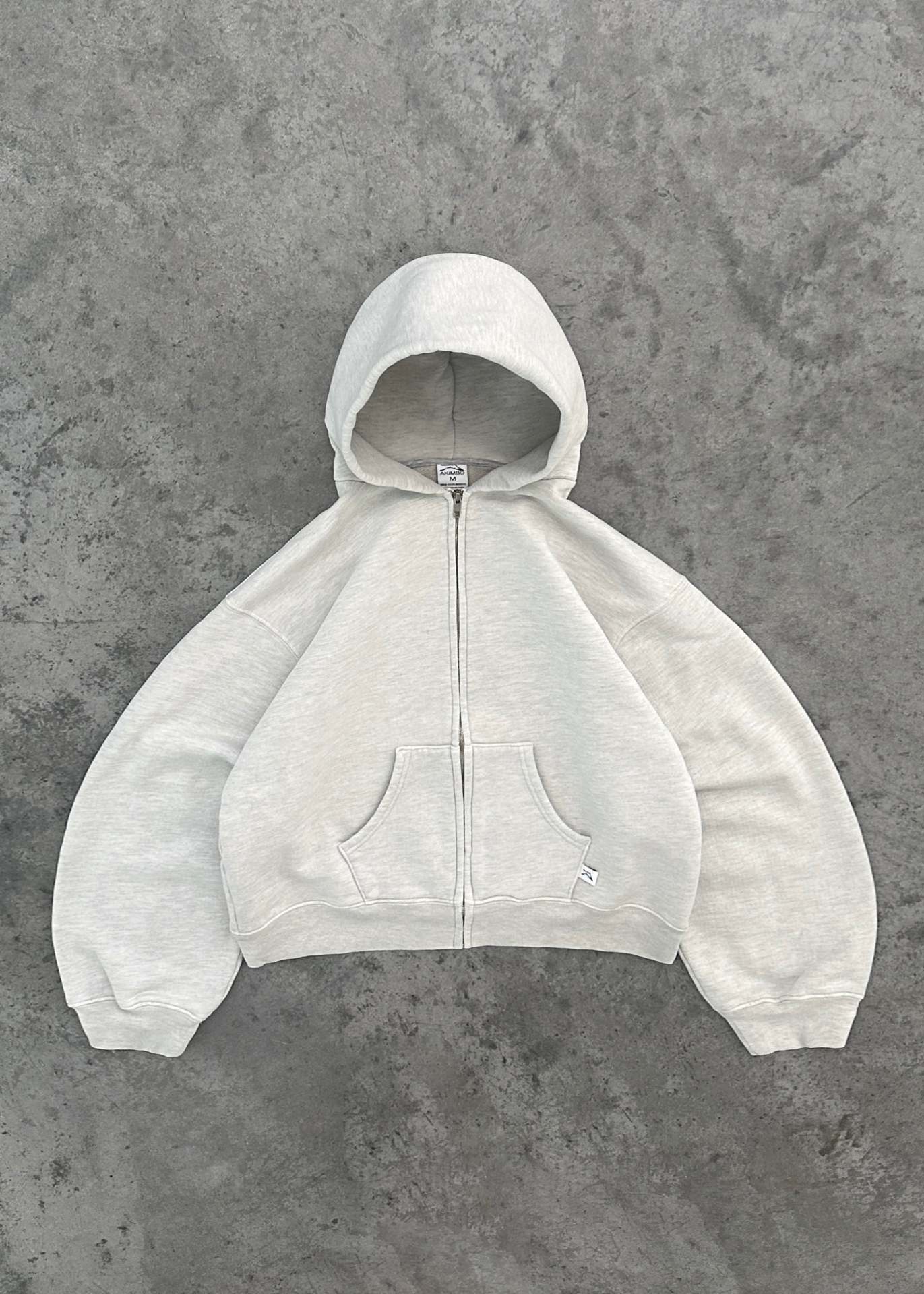 Hoodie Oversize Gris | Pullover & Cremallera | Estilo Japonés/Coreano