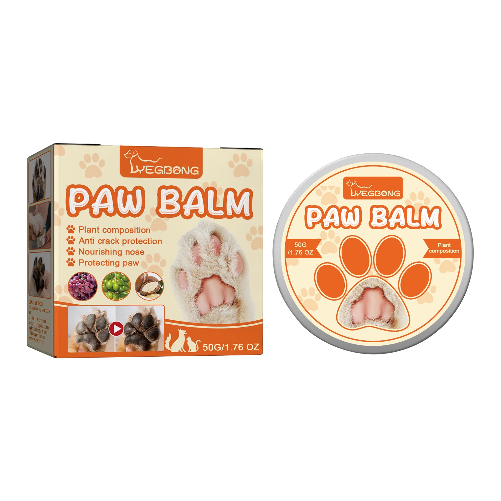 Bálsamo Hidratante para Patas de Perros y Gatos | Paw Balm 50g