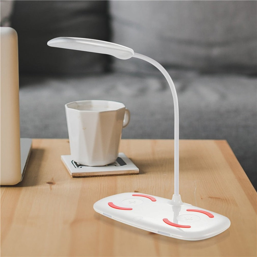 Lámpara de escritorio LED plegable táctil con carga de móvil
