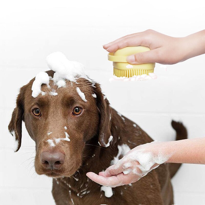 Guante de Baño y Masaje para Perros y Gatos | Silicona Suave con Forma de Corazón