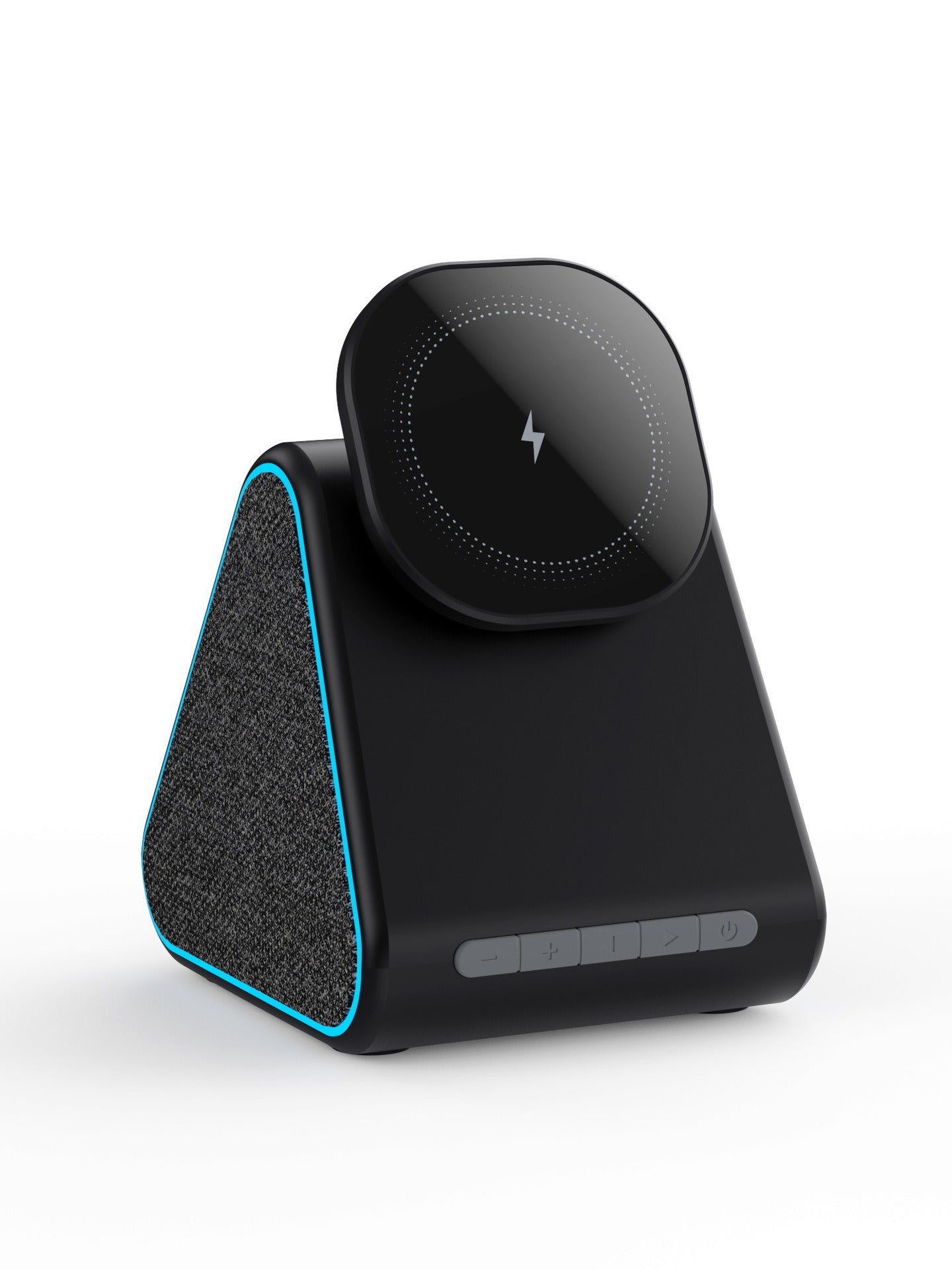 Cargador inalámbrico magnético con altavoz Bluetooth para iPhone – 2 en 1 para tu escritorio