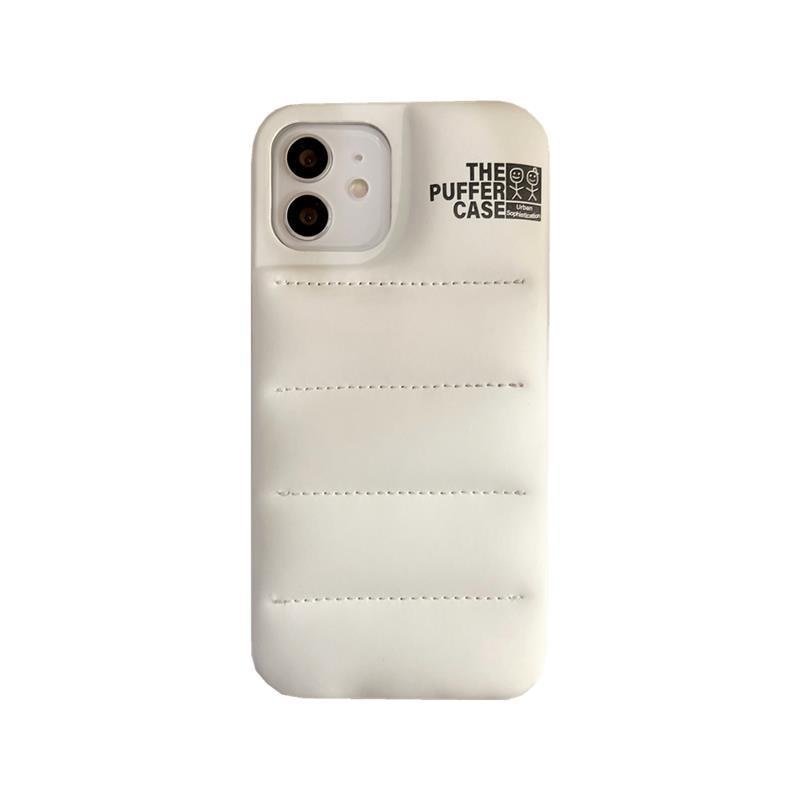 Funda acolchada tipo Nort Face para iPhone - Silicona suave