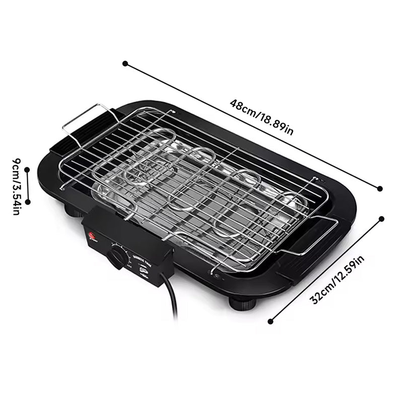 Parrilla eléctrica portátil de acero inoxidable - 6 niveles