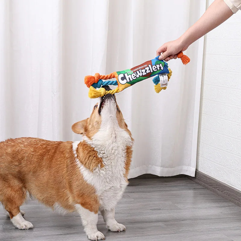 Cuerda de Algodón Multicolor para Perros | Juguete Morder y Limpiar Dientes