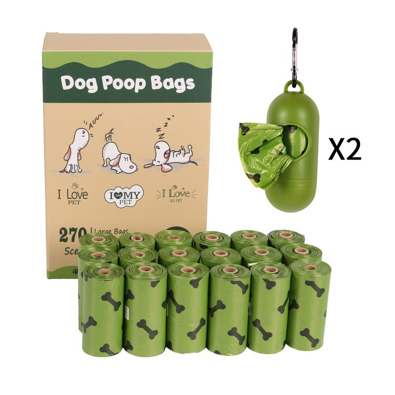 Bolsas Degradables para Excrementos de Perro | Verde Militar con Huesos