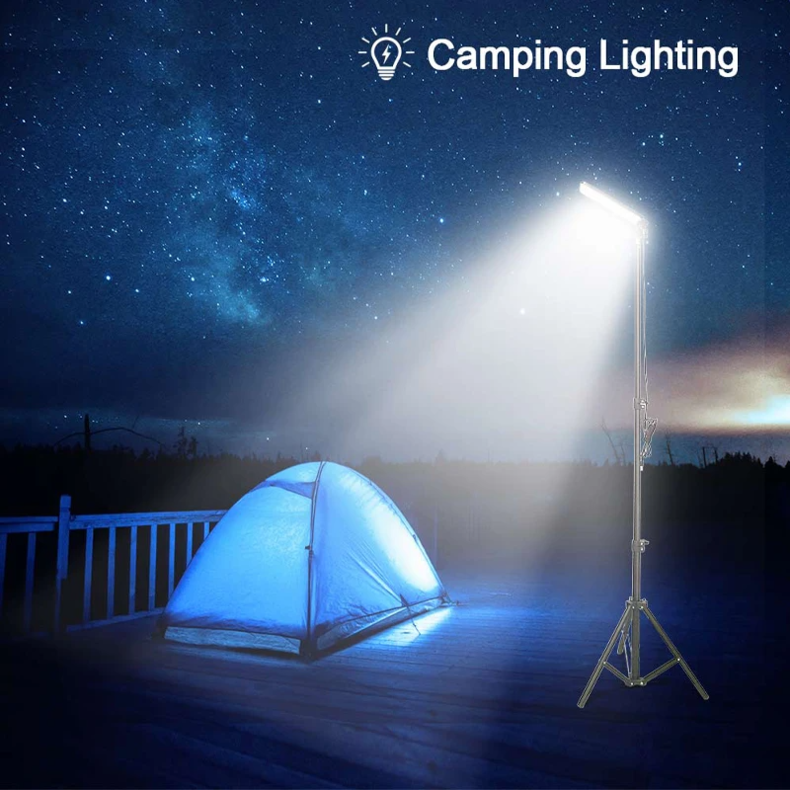 Lámpara LED Portátil con Trípode – Camping, Selfie y Fotografía Exterior IP67
