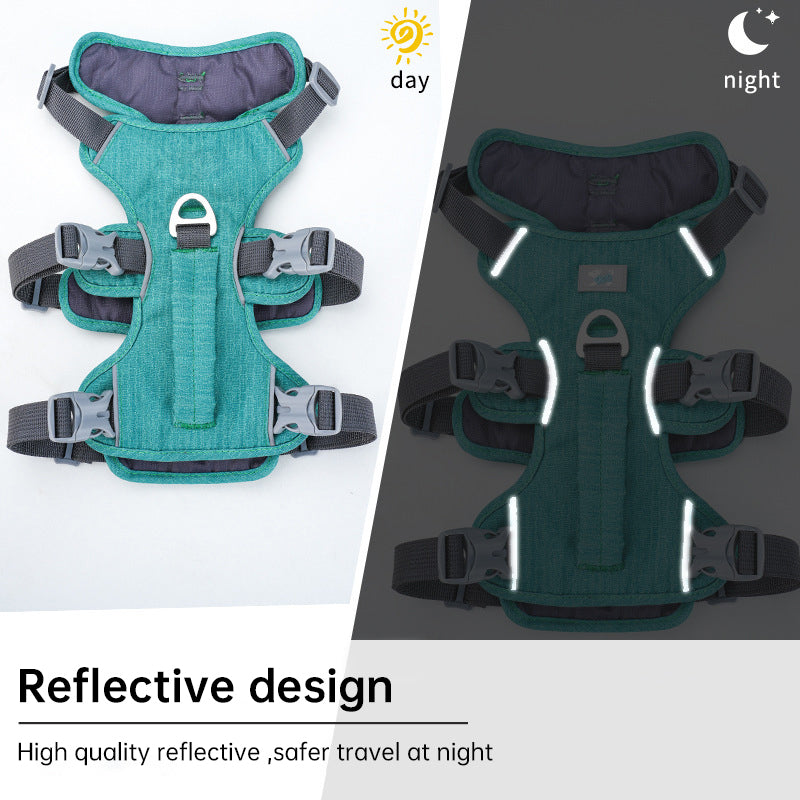 Arnés anti-escape reflectante para perros – Con asa de control y acolchado transpirable