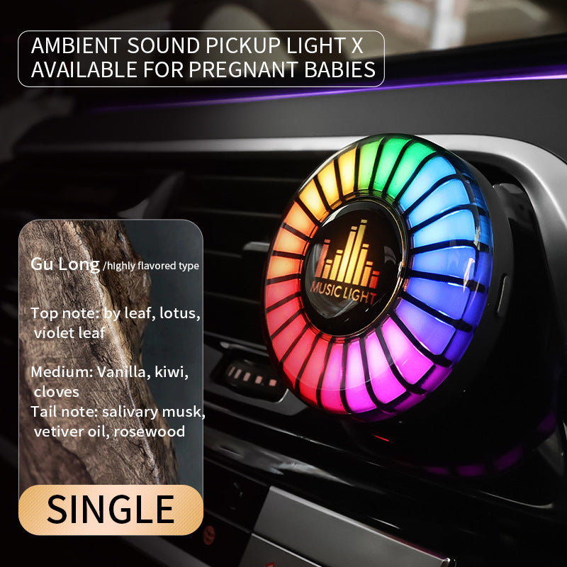 Ambientador para Coche con Luz RGB Music Light | Aromaterapia + Luz de Ambiente | 5 Fragancias