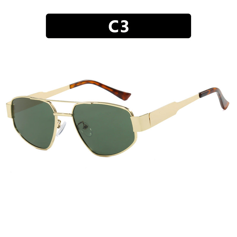 Gafas de Sol Doble Barra Unisex – Metal UV400 Trendy