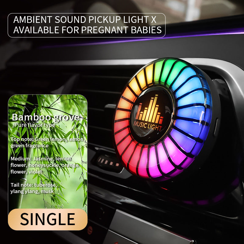 Ambientador para Coche con Luz RGB Music Light | Aromaterapia + Luz de Ambiente | 5 Fragancias