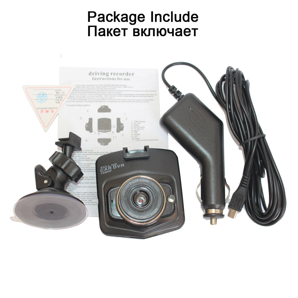 Cámara Dashcam Full HD 1080p para Coche | Grabador DVR con Pantalla 2.4" | Visión Nocturna