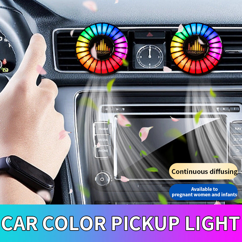Ambientador para Coche con Luz RGB Music Light | Aromaterapia + Luz de Ambiente | 5 Fragancias