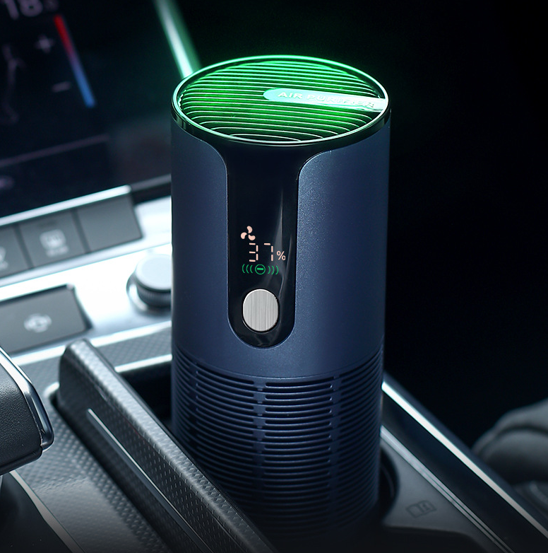 Purificador de aire para coche con iones negativos y luz UVC – Aire limpio en cada trayecto