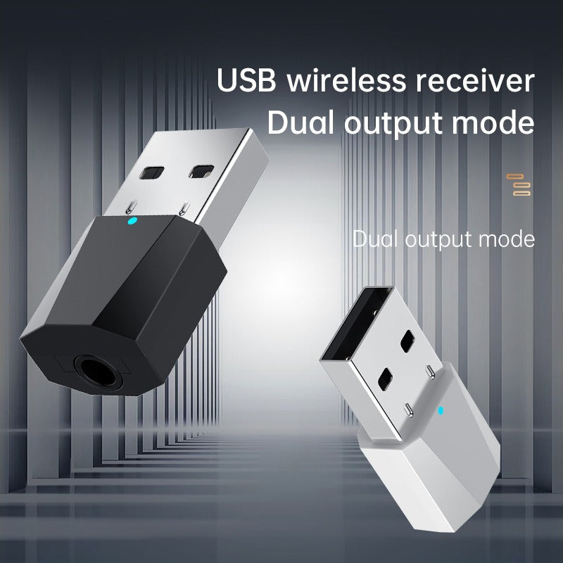 Adaptador Bluetooth 5.1 USB para Coche | Receptor de Audio AUX | Manos Libres y Música Inalámbrica