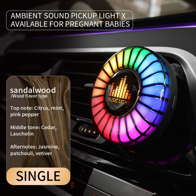 Ambientador para Coche con Luz RGB Music Light | Aromaterapia + Luz de Ambiente | 5 Fragancias