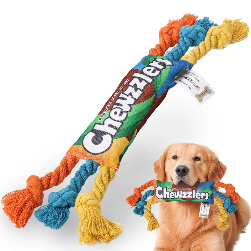 Cuerda de Algodón Multicolor para Perros | Juguete Morder y Limpiar Dientes