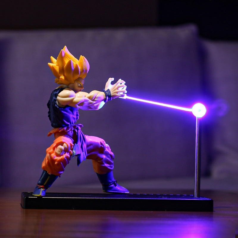 Lámpara nocturna Dragon Ball Goku – Luz ambiente giratoria para fans del anime