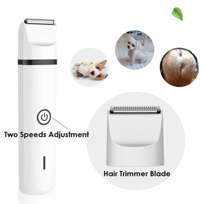 Kit Grooming 3 en 1 para Perros y Gatos | Cortapelos + Lima Uñas + Cuchilla Patas USB