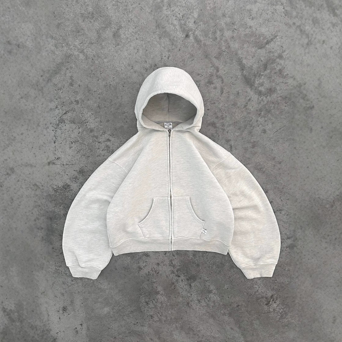 Hoodie Oversize Gris | Pullover & Cremallera | Estilo Japonés/Coreano