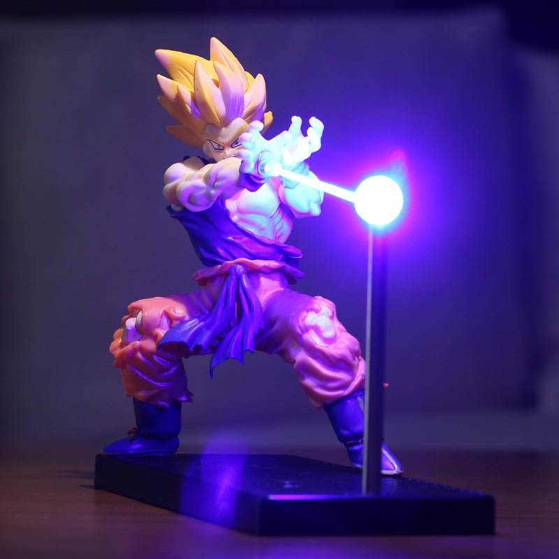 Lámpara nocturna Dragon Ball Goku – Luz ambiente giratoria para fans del anime