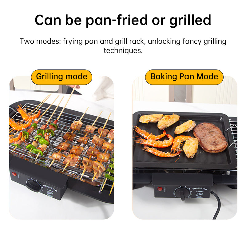 Parrilla eléctrica portátil de acero inoxidable - 6 niveles