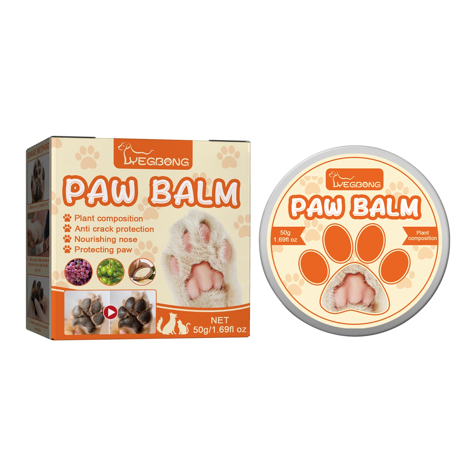 Bálsamo Hidratante para Patas de Perros y Gatos | Paw Balm 50g