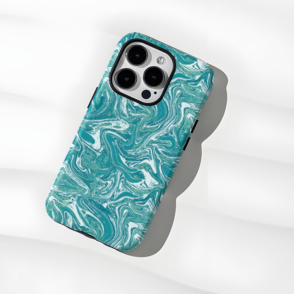 Funda abstracta 2 en 1 para iPhone - Rígida con protector